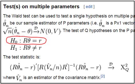 Image result for Wald Test Example Excel