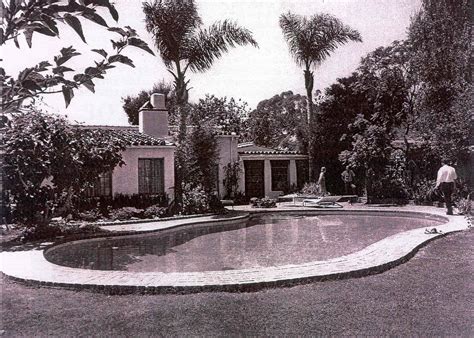 A rear view of Marilyn Monroe's Brentwood home, at 12305 Fifth Helena ...