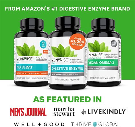 Zenwise Digestive Enzymes Probiotics and Prebiotics Supplement Travel Tins – 90 CT