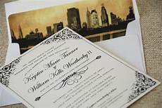 Wedding Invitations Albany Ny by Vintage Filigree Wedding Invitation New York City Wedding Invitations Albany Ny