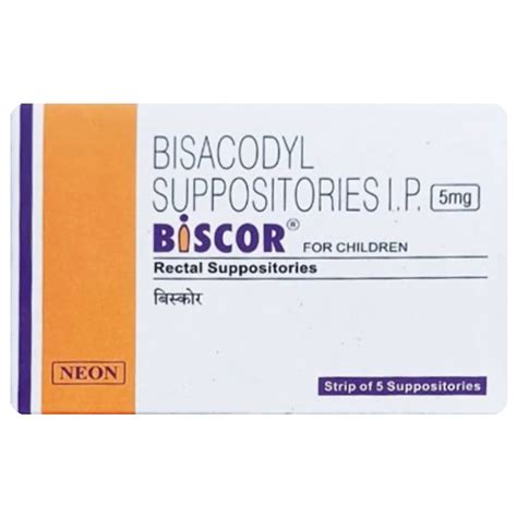 Biscor 5 mg Rectal Suppositories 5's | Uses, Side Effects, Price ...