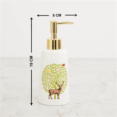 Buy Medley BN Bay Tree White Printed Ceramic Soap Dispenser from Home ...