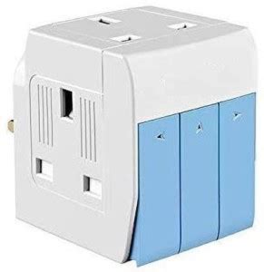 SEVENSPACE 3 Ways Switched Multi Adapter,Individual Switch,Led ...