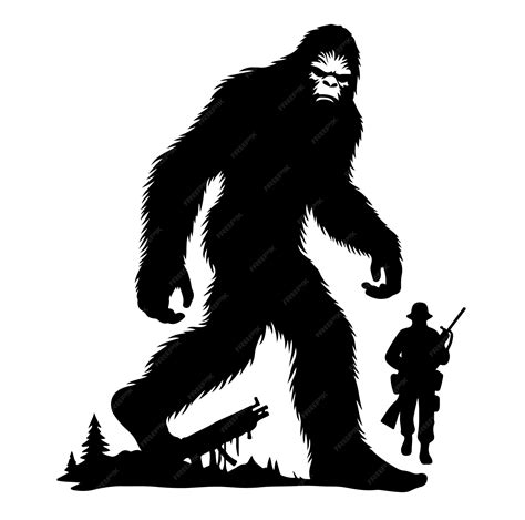 Bigfoot vector silhouette | Premium AI-generated vector