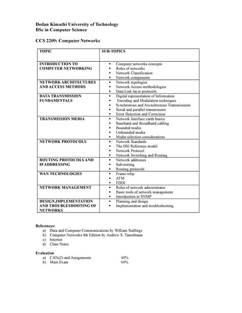 Image result for Computer Science Course Outline
