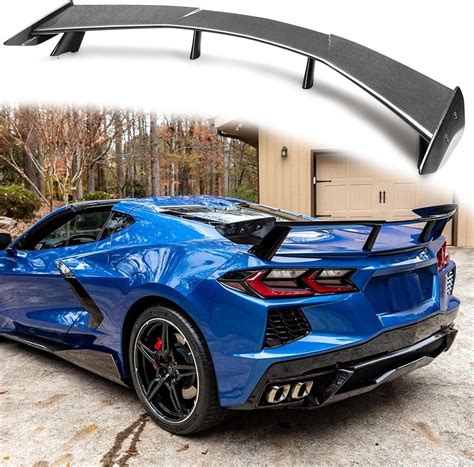 Snapklik.com : Rear High Wing Spoiler Fit For Corvette C8 2020 2021 2022 2023 2024 2025 Carbon ...