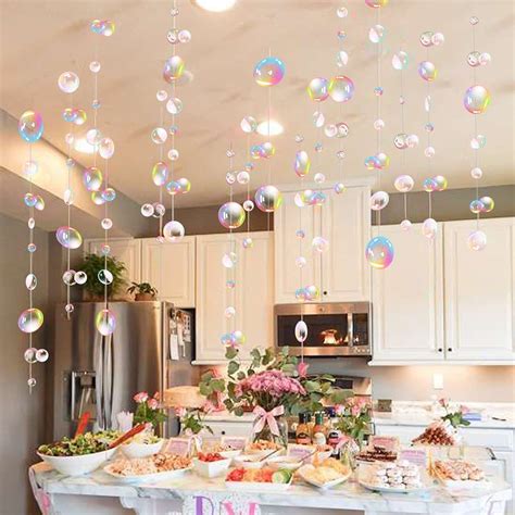 Buy Transparent Bubble Garlands Mermaid Party Decoration Colored Blue ...