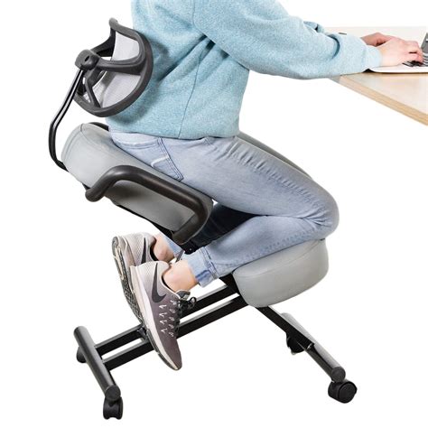 Buy DRAGONN by VIVO Ergonomic Kneeling Chair with Back Support ...