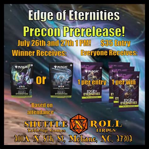 Edge of Eternities Precon Prerelease, 200 N. 5th St, Mebane, NC, United ...