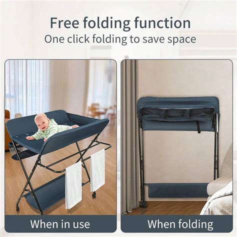 Cambiador móvil y plegable Cambiador con ruedas Cambiador de altura ...