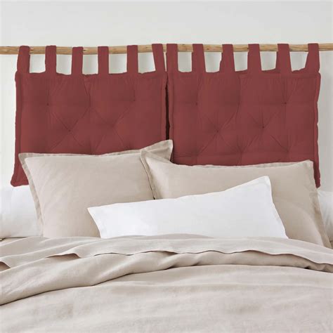 Set of 2 Hanging Tufted Fibre Maroon HeadBoard Cushions – Coozly