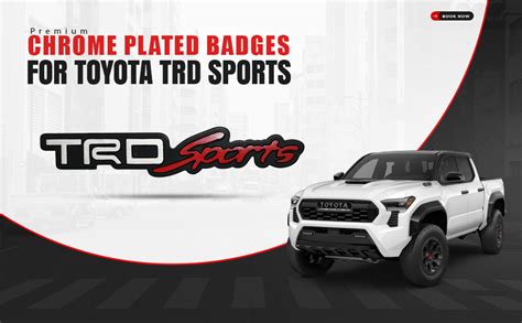 KMH TRD Sports White Red+Black Metal Performance Emblem Sticker 3D Car ...