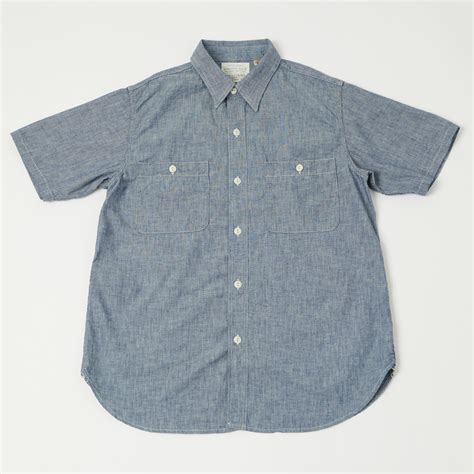 Full Count 4821-23 5oz S/S Stripe Chambray Shirt - Indigo Stripe | SON ...