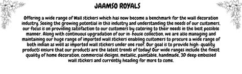 JAAMSSO Royals Yellow 3D Vinyl Decorative Self Adhesive Home Decor ...