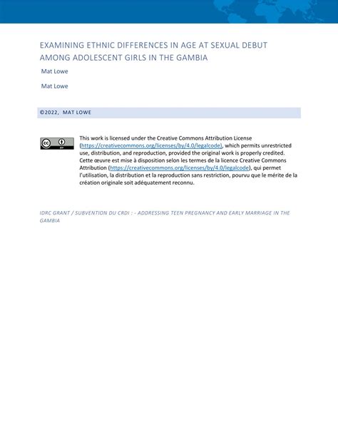 Prévenir les grossesses chez les adolescentes et les mariages précoces en Gambie | CRDI - Centre ...