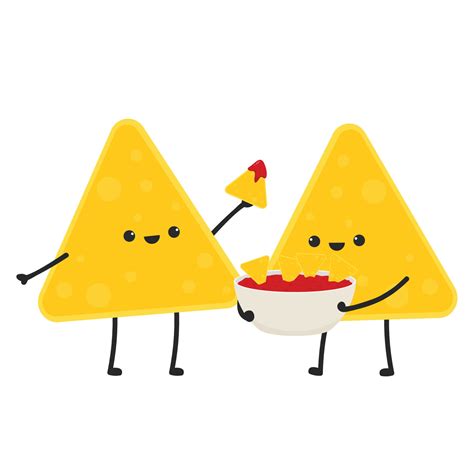Nacho character design. Nachos on white background. 18741301 Vector Art ...