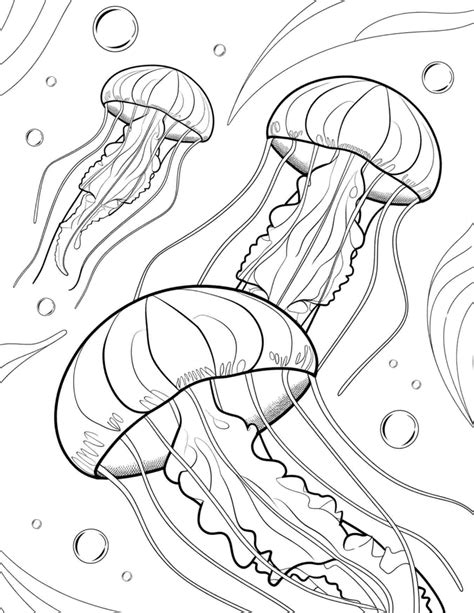 20 Jellyfish Coloring Pages – A Free, Easy Way to Relax! | Ocean ...
