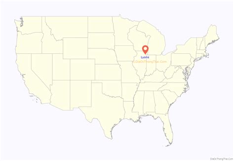 Map of Lyons village, Illinois - Thong Thai Real