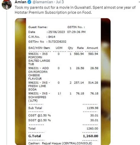 A viral bill of popcorn at PVR Noida brings back the question: Why do ...