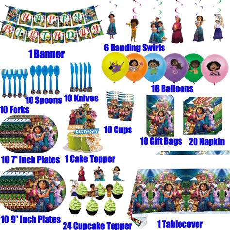 Buy Encanto Magic Movies Game Party Supplies, Party Favor Decorations ...