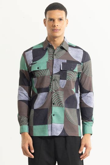 Buy Men's Enigmatic Brown Overshirt Online | SNITCH