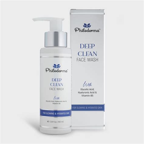 Philoderma Deep Clean Face Wash| With Glycolic Acid, Hyaluronic Acid ...