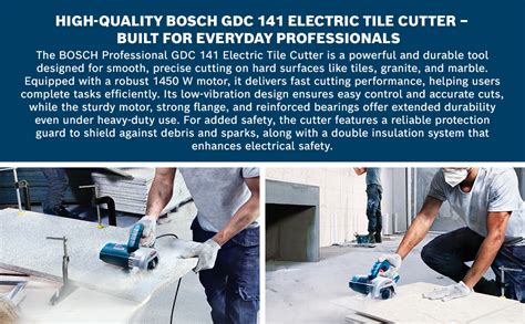 Bosch GDC 141 Professional Diamond Tile/Stone/Marble Cutter, 1450W, 125 ...