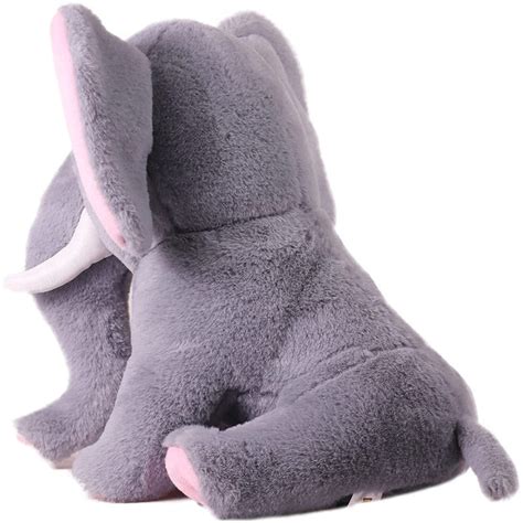 Mirada 32cm Sitting Elephant Soft Toy - Grey — Toycra