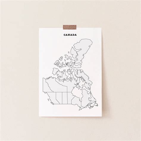 Blank Canada Map Printable, Canada Sales Map, Fill in Canada Map, Canada Coloring Page ...