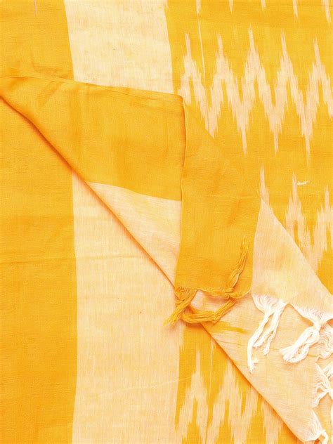 Mustard Ikat Pure Cotton Dupatta Dupatta Bazaar