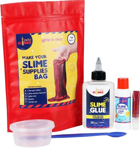 Buy Yucky Science Slime Making Supplies Bags (Glitter and Clear). Age 4 ...
