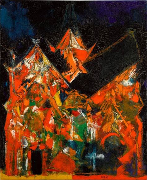 Church (Eglise) - Sayed Haider Raza Painting - Life Size Posters by ...