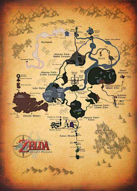 Twilight Princess Full Map | Wind waker, Legend of zelda, Zelda map