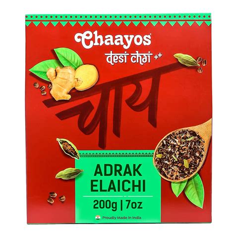 Chaayos Adrak Elaichi Tea (Ginger and Cardamom) - Premium Desi Chai Pa