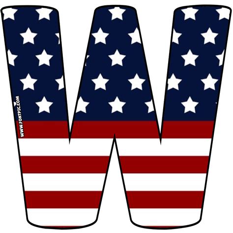 USA Letter W - FontPic.com