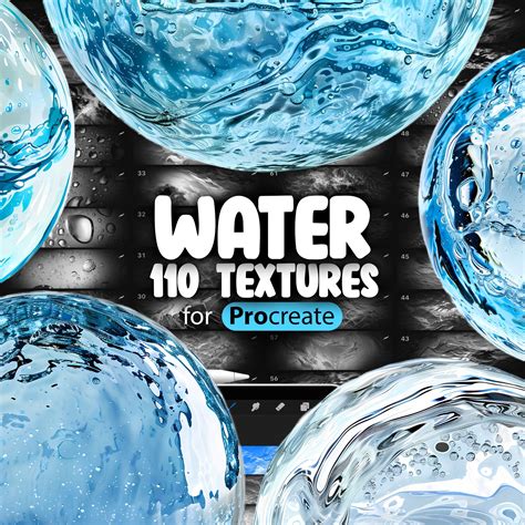 ArtStation - 110 Procreate Water Textures | Procreate Seamless Water ...