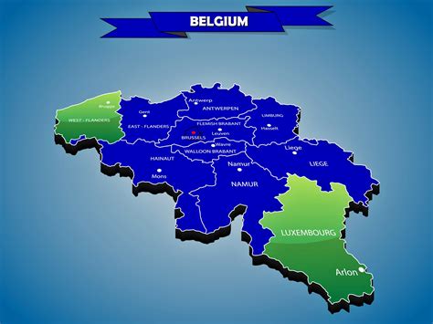 Belgium Map : Map Of Unesco World Heritage Belgium Country Welt Atlas De : Physical map of ...
