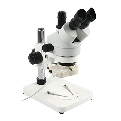 7x 45x Continuous Zoom Simul Focal Trinocular Stereo Microscope Led ...