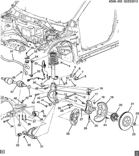 Explore the Detailed Front Suspension Ball Joint Parts Diagram of the 2013 Chevy Cruze