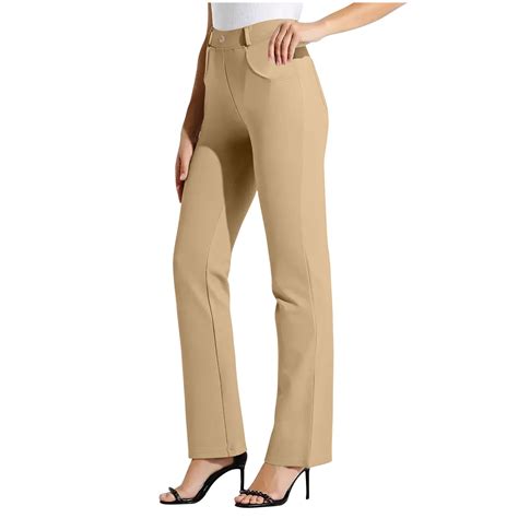 REALiKUN High Waisted Dress Pants for Women Slim Fit Regular Tall ...