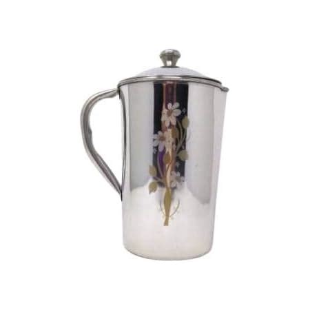 Buy Stainless Steel Water jug with Lid and Handle, 2 liters Pack of 1 ...