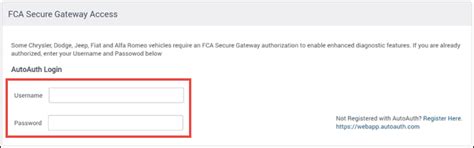 FCA Secure Gateway | ALLDATA