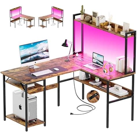 Hyomdeck L Shaped Computer Desk with Hutch and Storage India | Ubuy