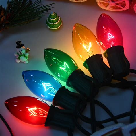 Amazon.com: Multi Color C9 Big Bulbs Classic Christmas Lights 50 LED ...