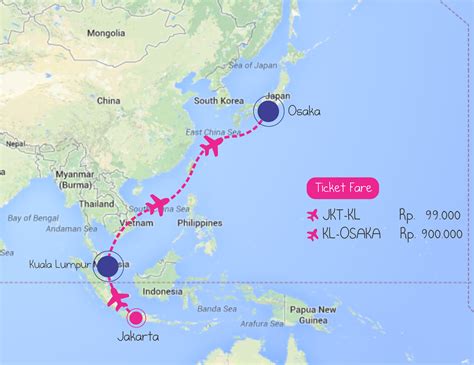 Map Indonesia Ke Jepang