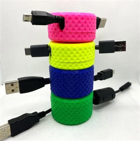 Charger Cable Organizer 3D Print | Cable Winder Case | Cord Holder Box ...