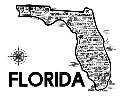 Florida State Map Printable 的图像结果