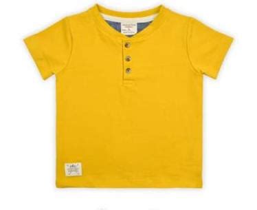 Boys Gold Half Sleeve Henley Neck Plain T-Shirt – Half Ticket