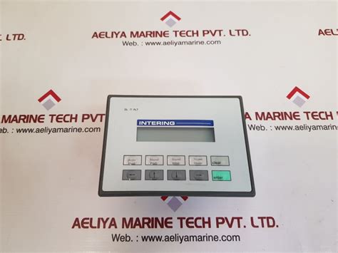Intering operator panel – Aeliya Marine Tech