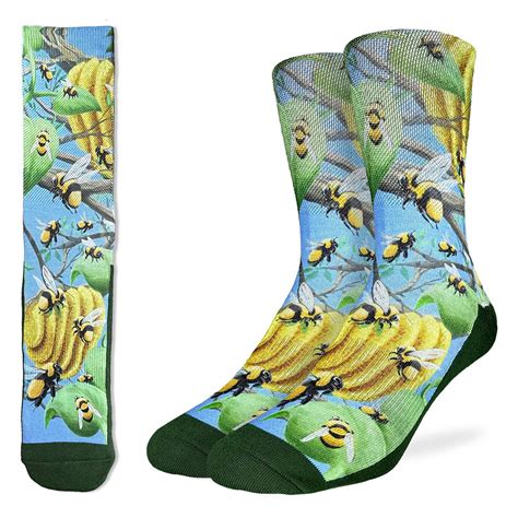 Men's Honey Bees Socks | Designed in Canada – Good Luck Sock